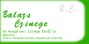 balazs czinege business card